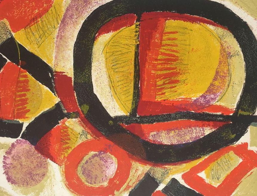 1970s "Ombre Et Lumière" Lithograph By Gustav Bolin photo furniture