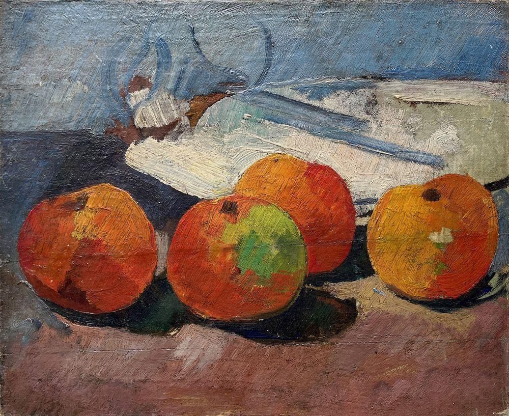 1930s René Durey Still Life With Fruits Oil On Canvas photo for sale