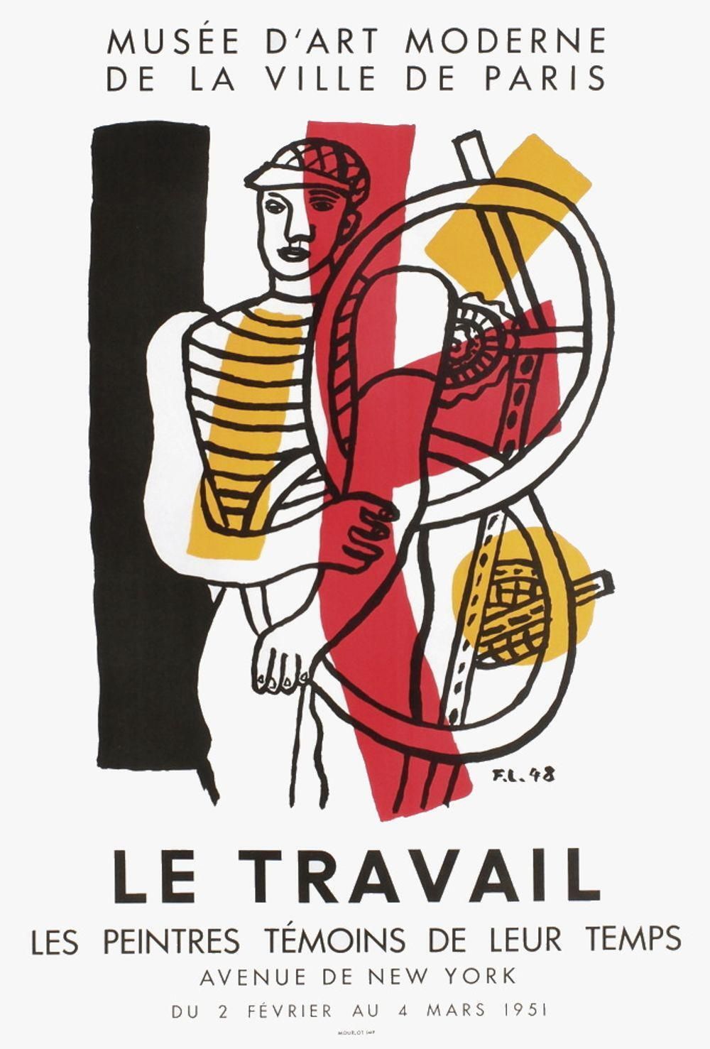 1951 Fernand Leger Le Travail Lithographic Poster