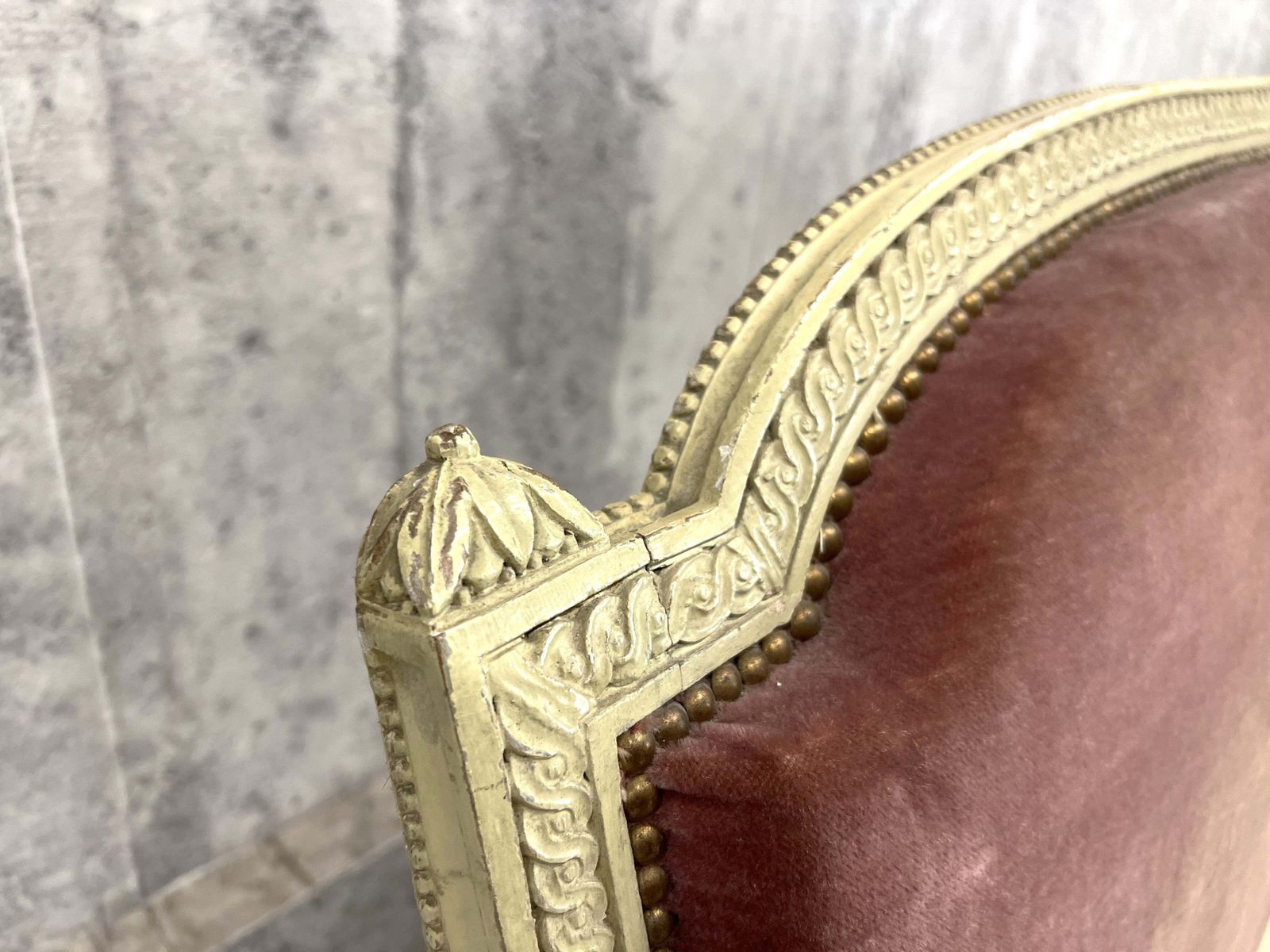 photo for sale Shabby Chic Antique French Canape Sofa Bench