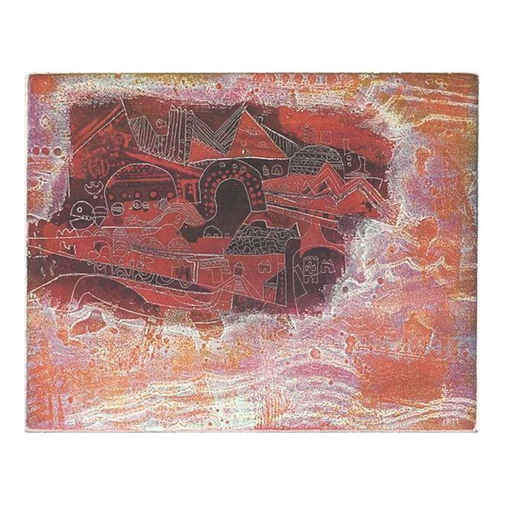 1977 Shoichi Hasegawa Maison Laquée Etching