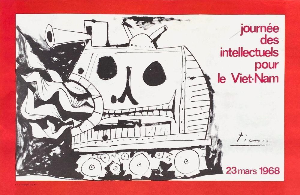 1968 Pablo Picasso Against Vietnam War Poster photo furniture