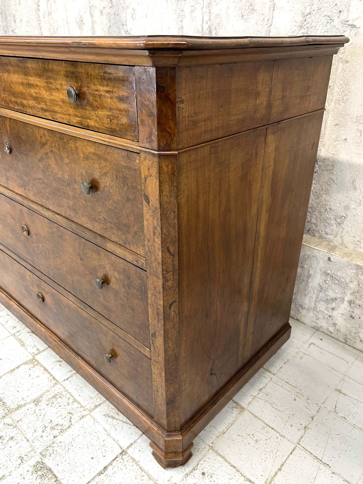 Vintage French 4 Drawer Chest Of Drawers photo 555.0