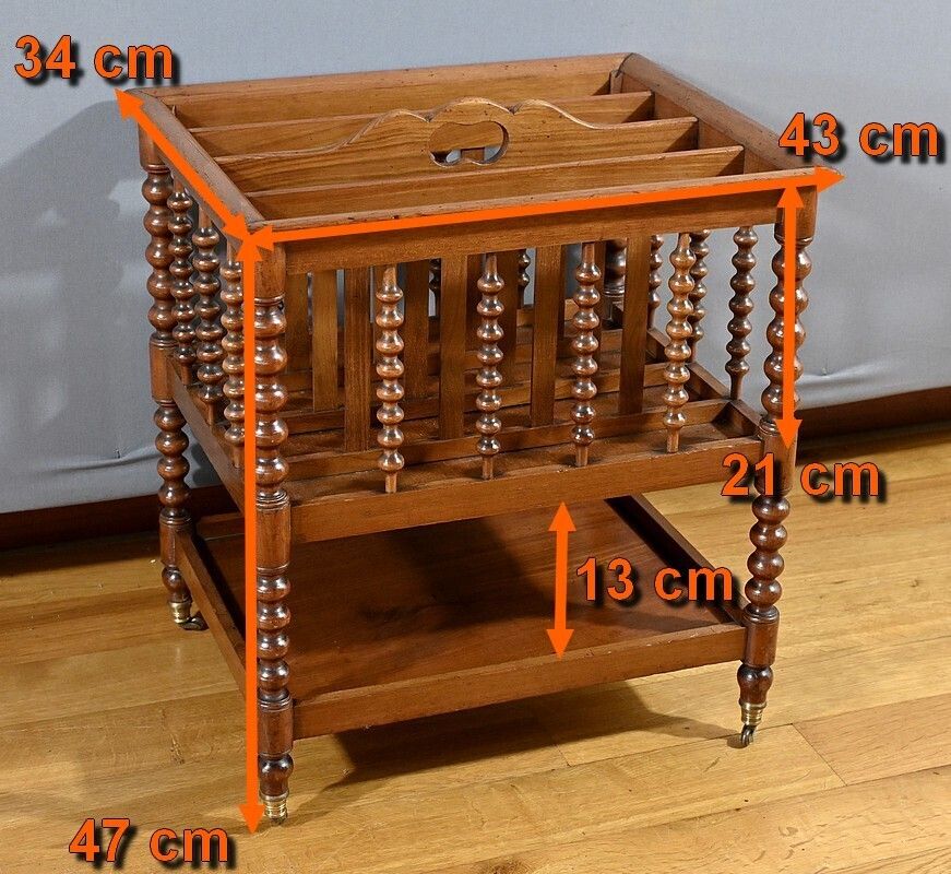 photo vinterior Mahogany Magazine Rack, Napoleon III Period – Mid 19th Century