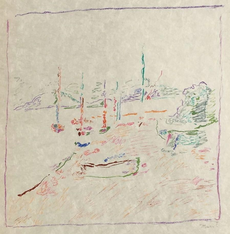 1970s "Sailboats" Lithograph By Marko Celebonovic photo furniture