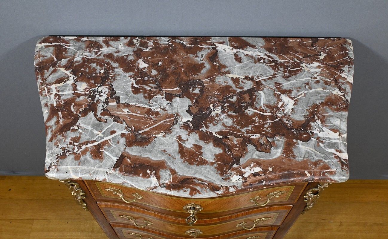 Small Marquetry Dresser, Louis XV Louis XVI Transition Style Early 20th photo 1930.0