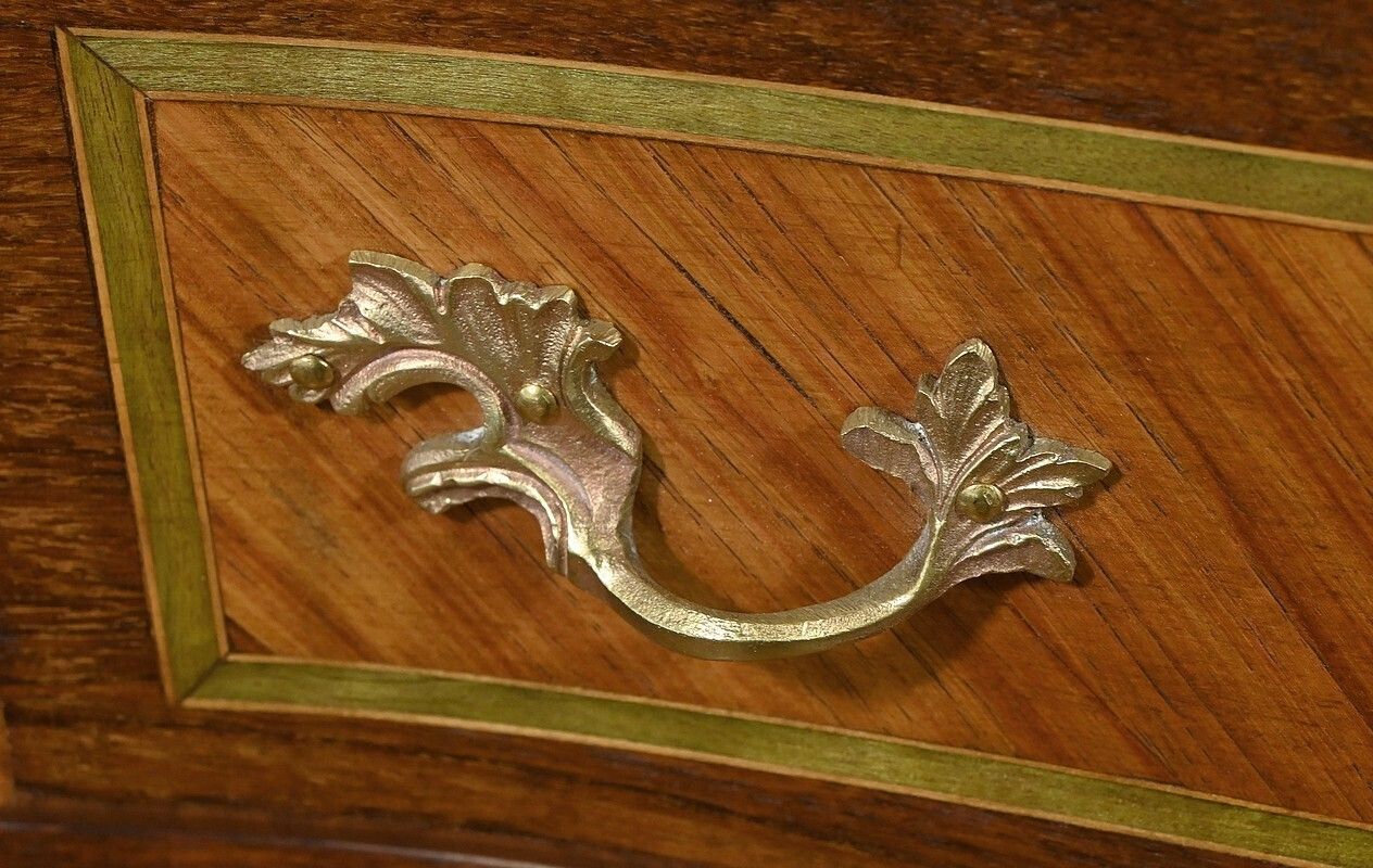 Furniture Small Marquetry Dresser, Louis XV Louis XVI Transition Style Early 20th photo