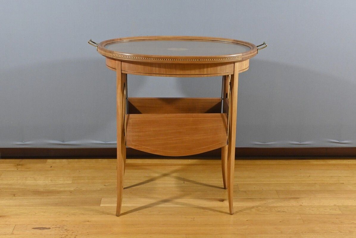 Blond Mahogany Tea Table, Art Deco   1920 photo furniture