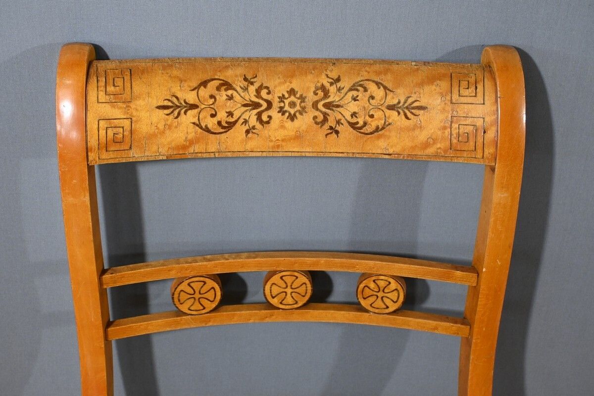 Charles X Style Speckled Maple Chairs – Mid 20th Century photo buy