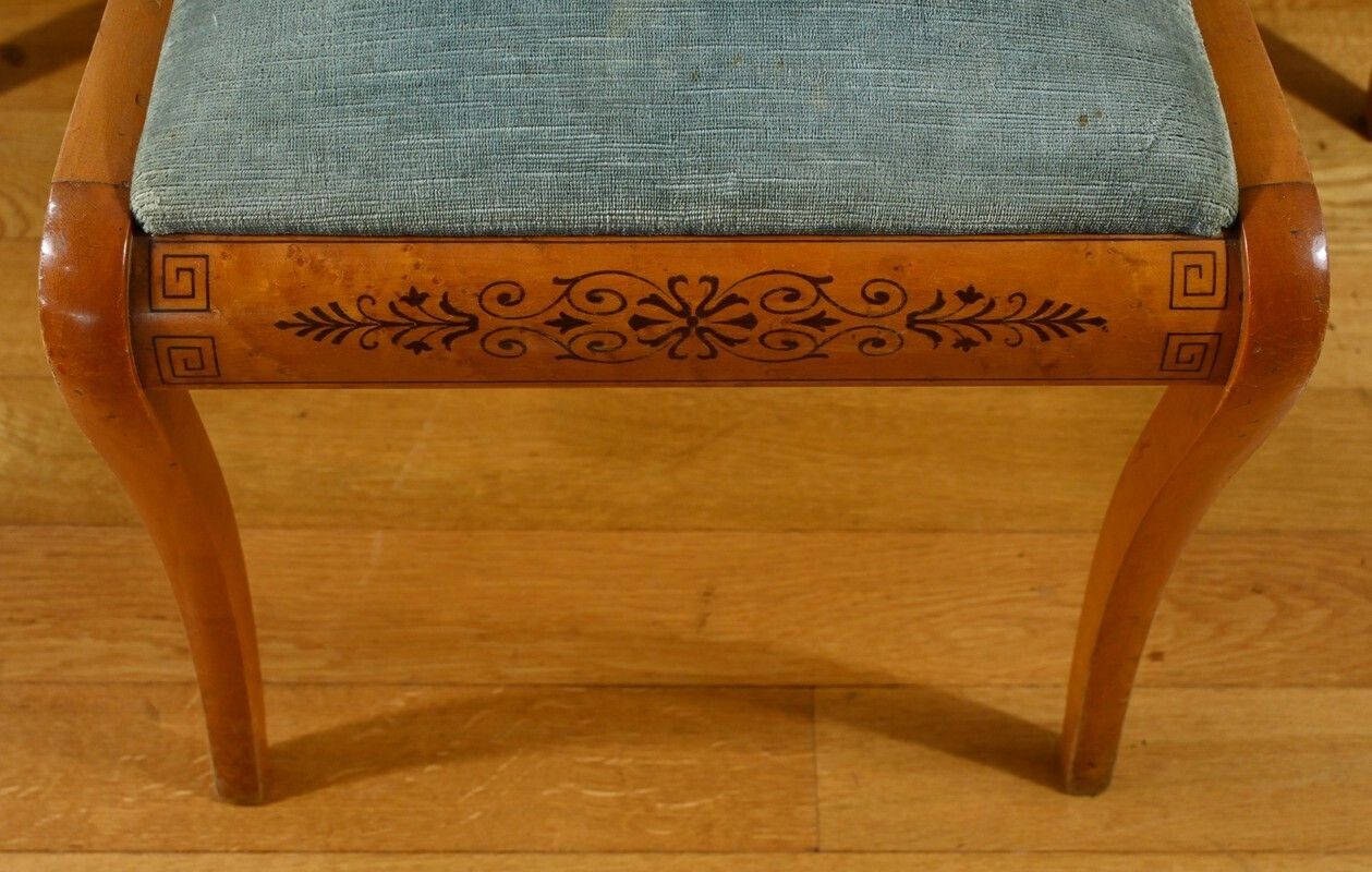 2530.0 Charles X Style Speckled Maple Chairs – Mid 20th Century photo