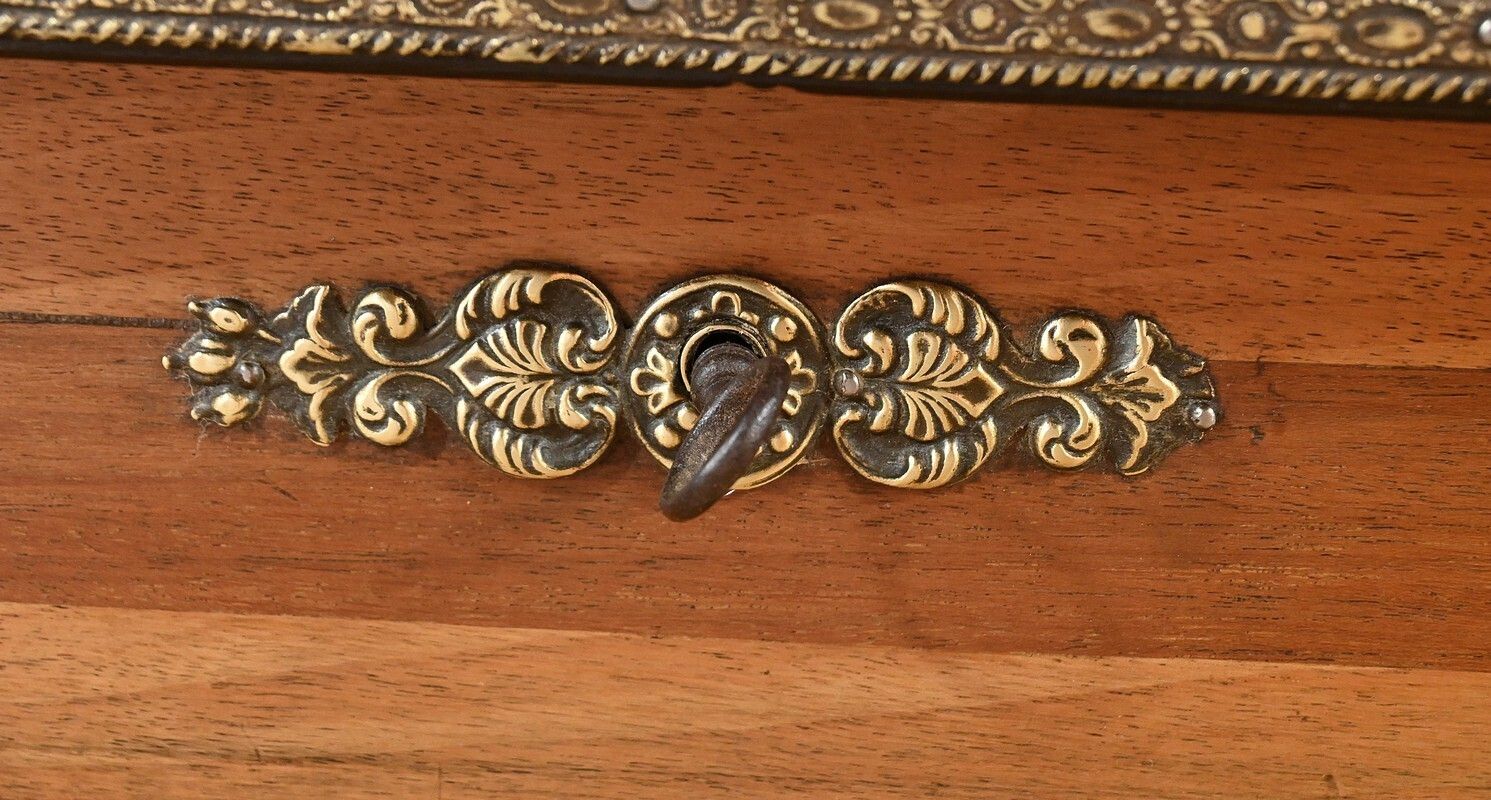 photo furniture Work Table In Marquetry, Napoleon III Style   End Xixth