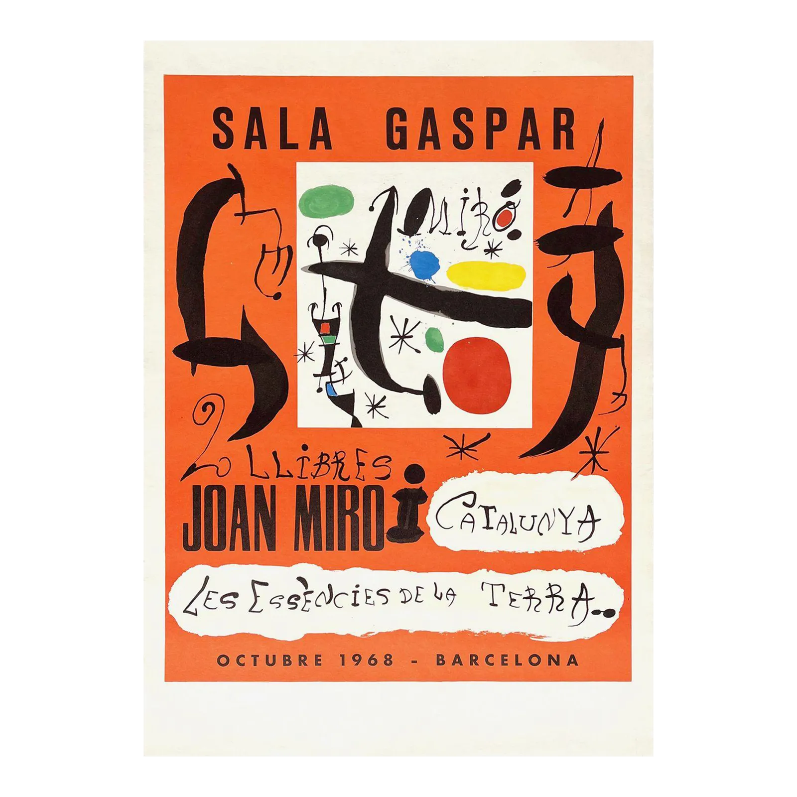 1968 Joan Miro Sala Gaspar   Les Essències De La Terra Lithograph Poster