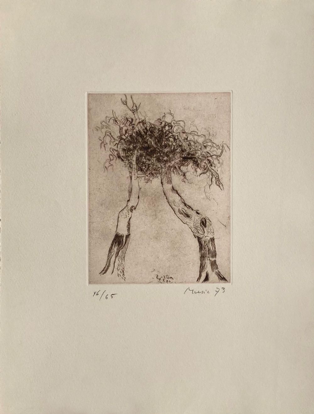1973 Zoran Music Hommage To Caspar David Friedrich Etching