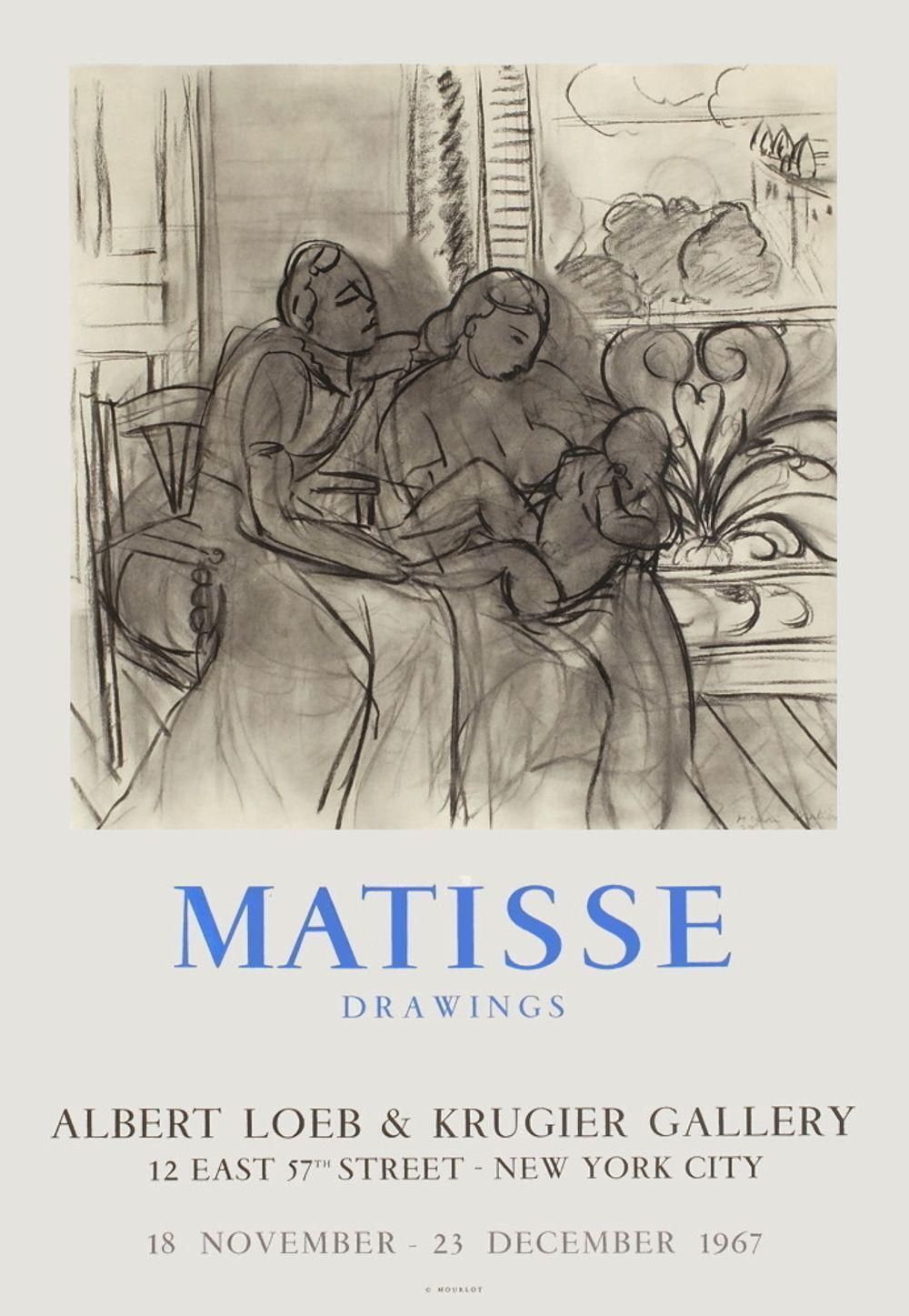 1967 Henri Matisse Albert Loeb & Krugier Gallery Lithograph Poster photo furniture