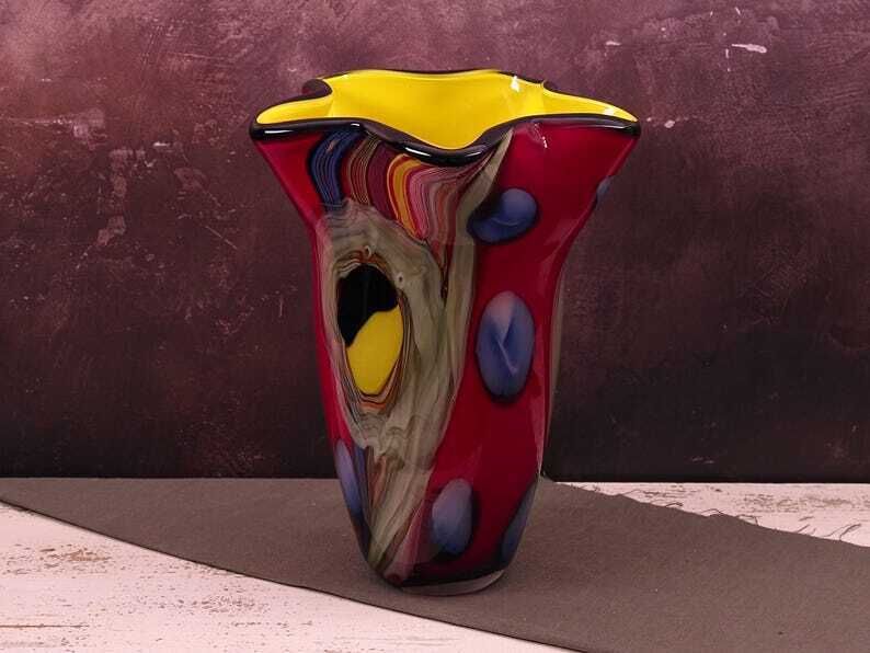 Elegant Murano Glass Vase: Handcrafted Venetian Art Piece For Luxury Home Decor photo furniture