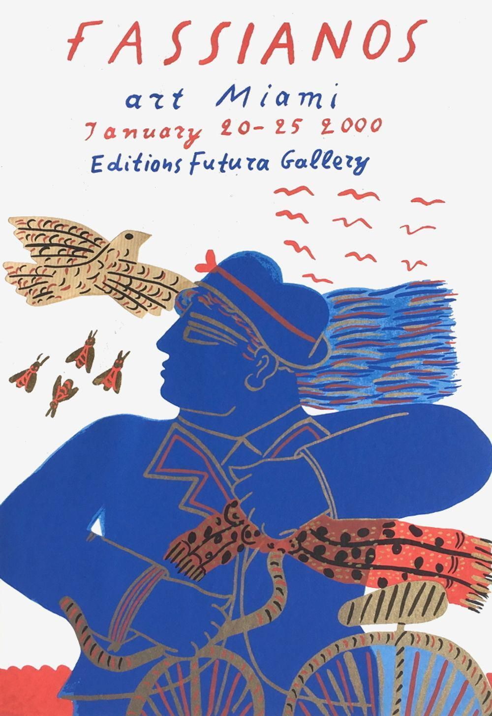 2000 Alecos Fassianos Futura Gallery Screen Print Poster photo furniture