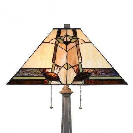 Vintage Inspired Tiffany Art Deco Table Lamp: Stained Glass Floral Design For Home & Office Decor photo Lighting
