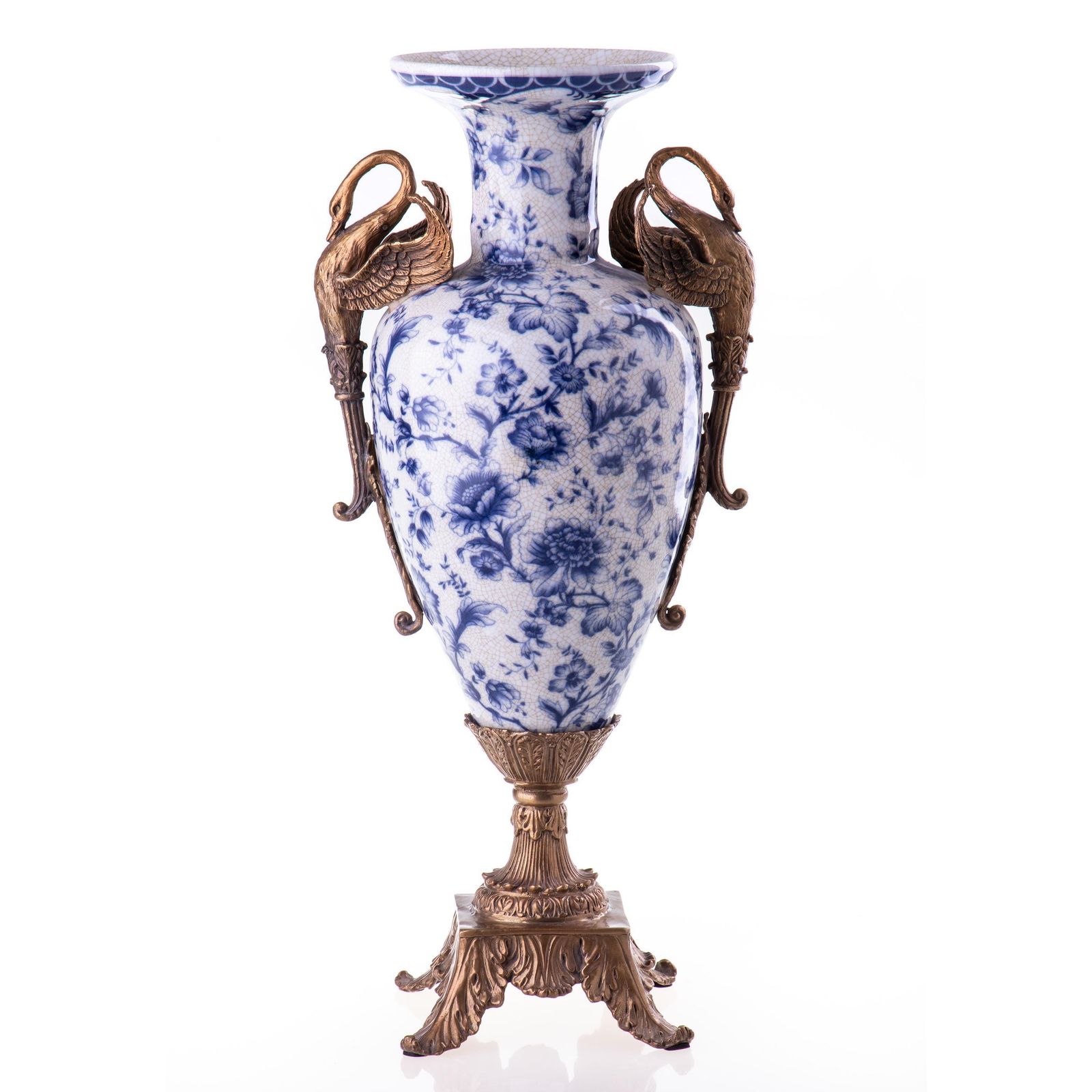 Porcelain And Bronze Vase With Swans – A Touch Of Elegance photo furniture
