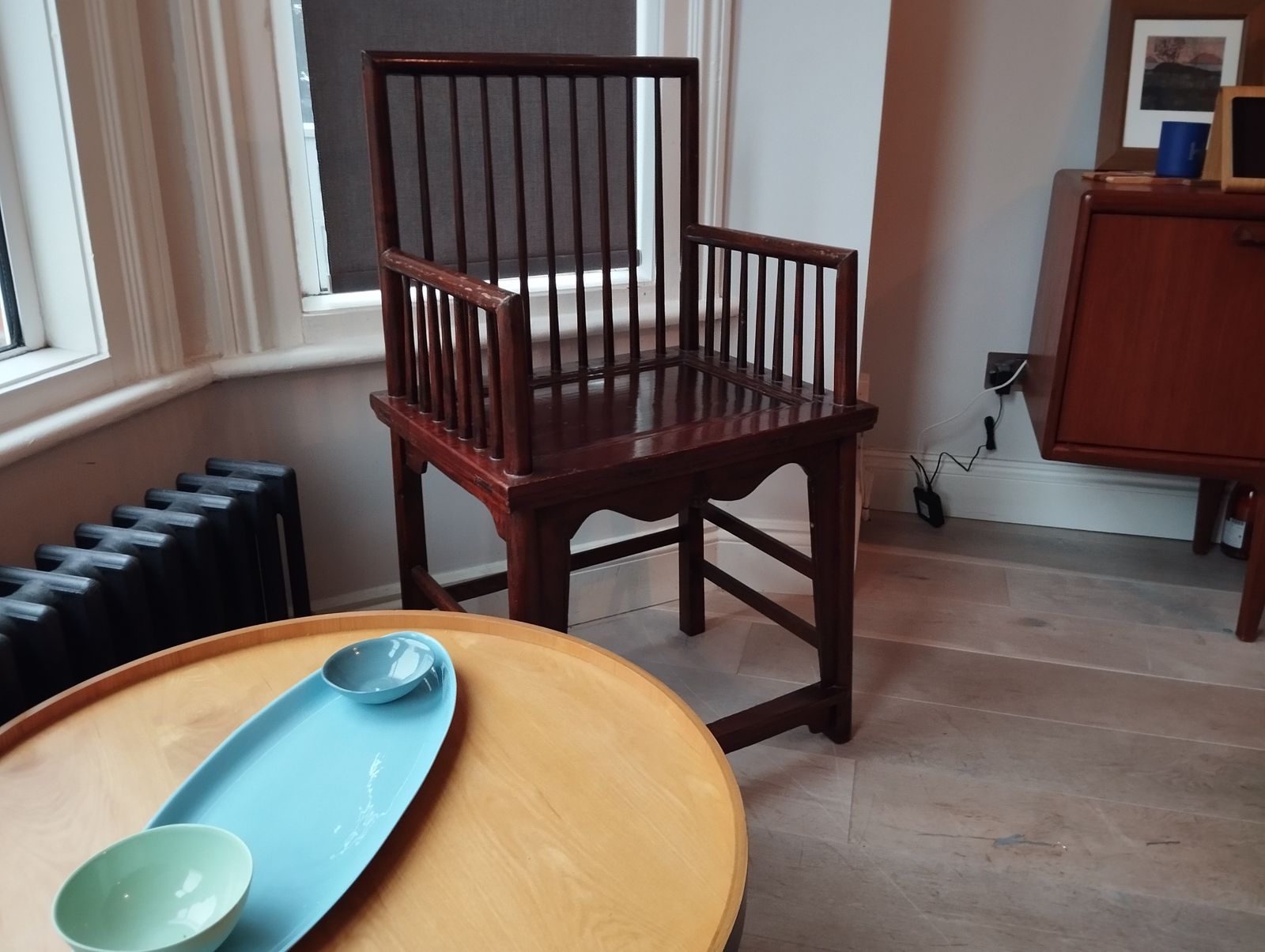 photo for sale Early 20th Century Hongmu Comb Back Armchairs