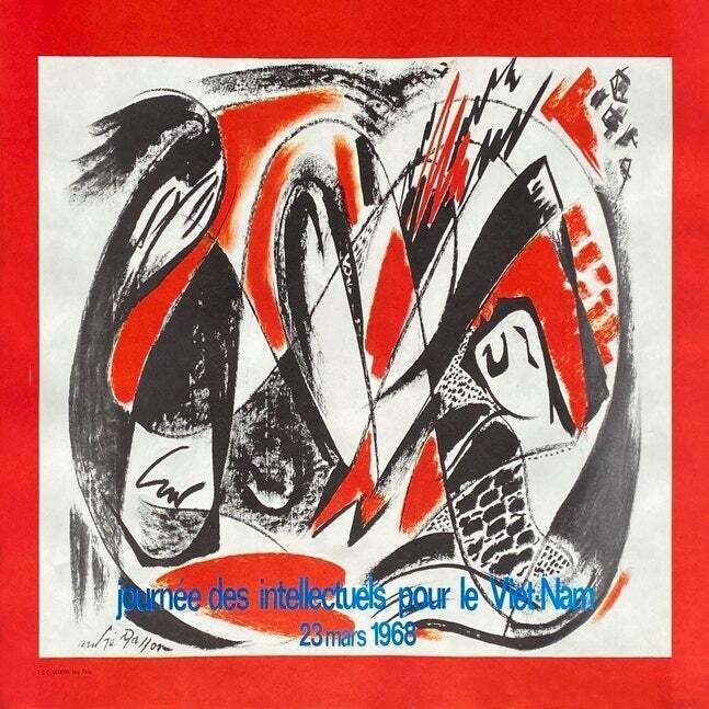 1968 André Masson Against The Vietnam War Poster photo furniture