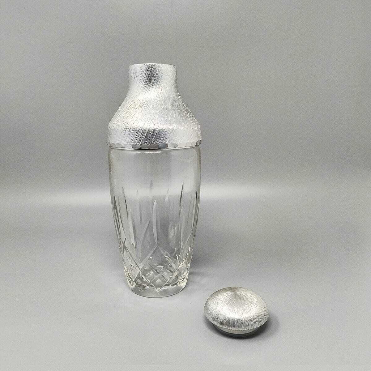 1960s Gorgeous Cut Crystal Cocktail Shaker With Ice Bucket By Arir. Made In Italy. photo 388.0
