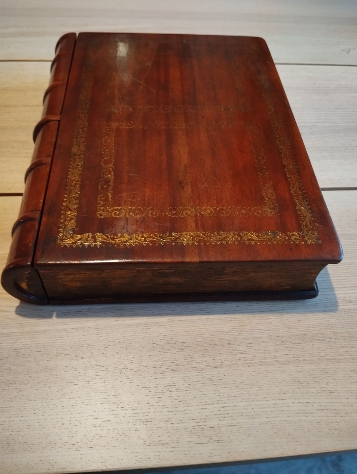 Mahogany Faux Book With Draws  "The Quiver 1882" By Maitland Smith photo 325.0