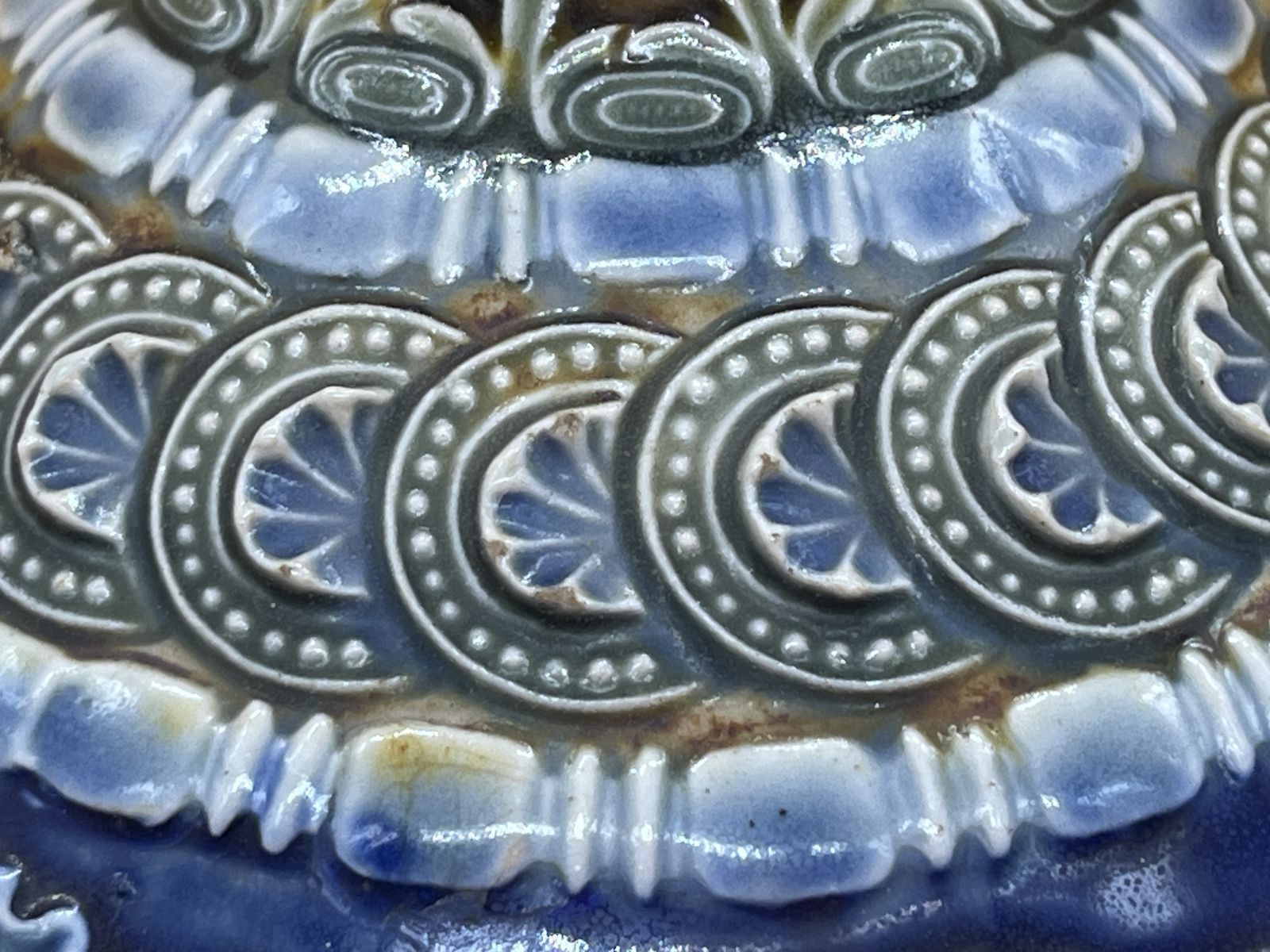 Impressive Large Art Nouveau Doulton Lambeth Vase. Height 16". 4886y. C1900. photo vintage