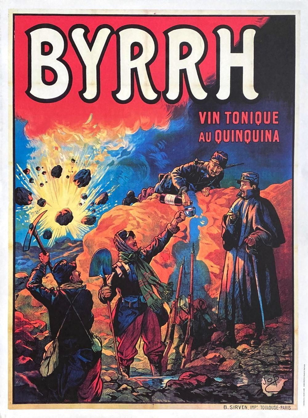 1980 Vin Tonique Byrrh After Job Art Deco Screenprint Poster photo for sale