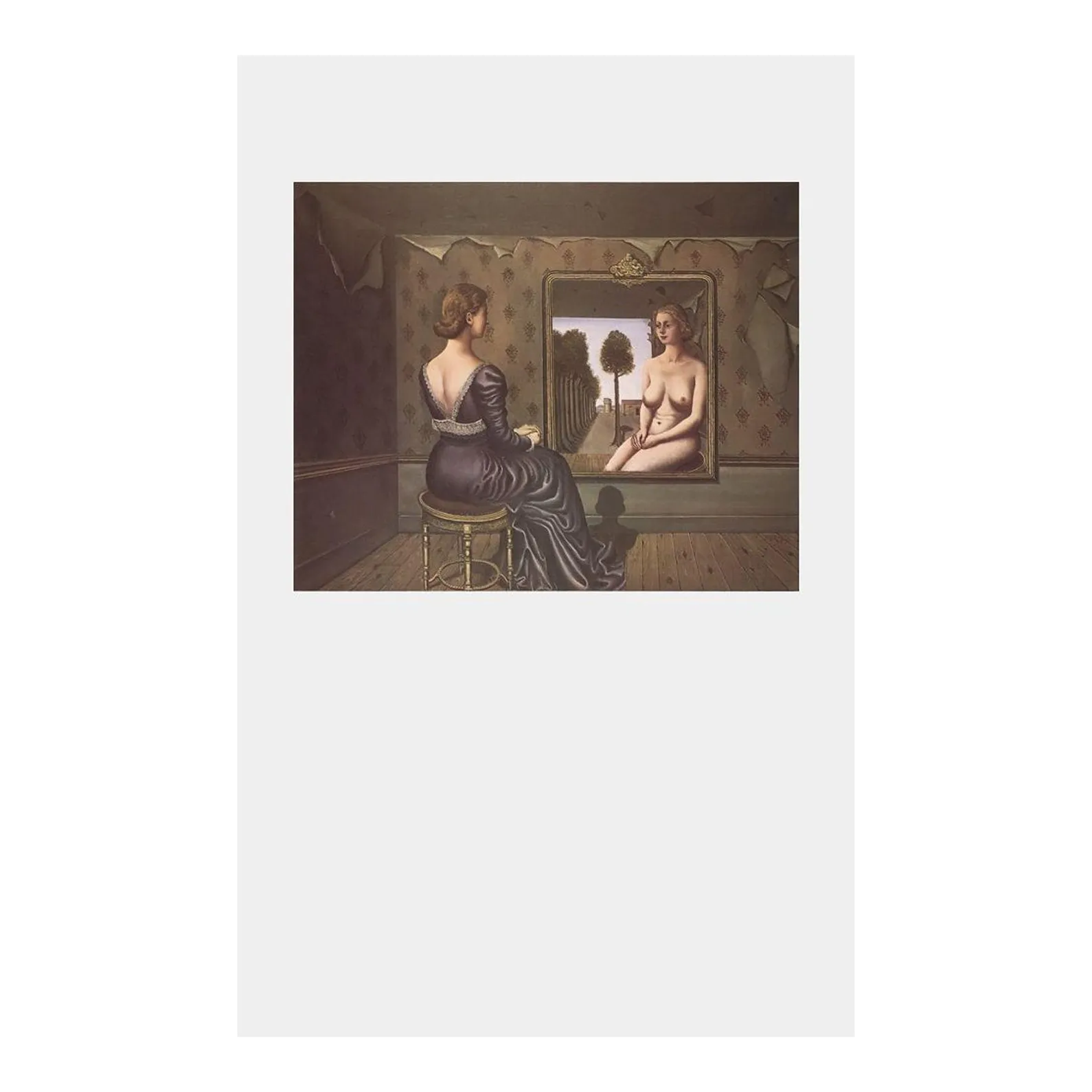 1980s Paul Delvaux The Mirror Poster