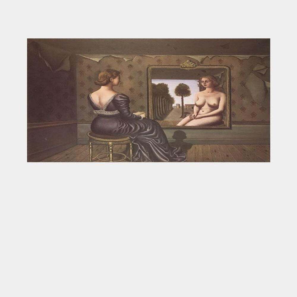 1980s Paul Delvaux The Mirror Poster photo for sale