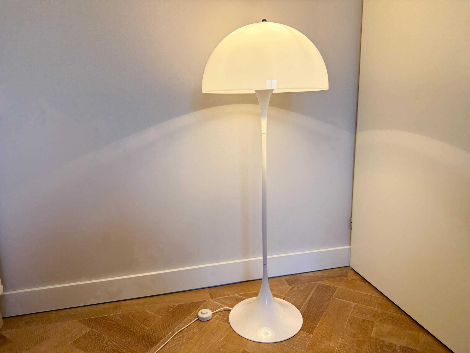 Vintage Authentic Panthella Floor Lamp By Verner Panton For Louis Poulsen, Denmark, 1970s