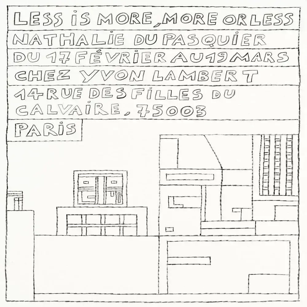 2023 Nathalie Du Pasquier Less Is More  More Or Less Exhibition Poster photo furniture