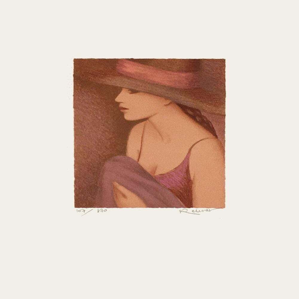 1990 Annie Retivat Femme à La Tresse Lithograph photo furniture