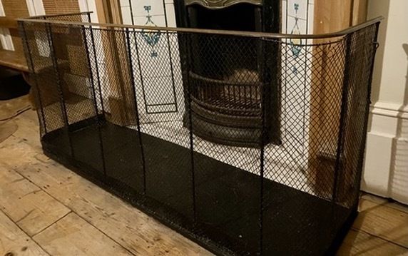 Enormous Victorian Nursery Fire Guard With Brass Rail Final Price Reduction Offer Ends 11th March