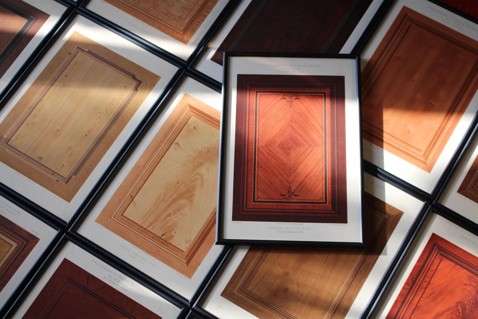 photo buy 25 Chromolithograph Plates "New Models Of Wood & Marble" By Eugène Berthelon