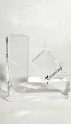 photo furniture Transparent Methacrylate Book Holder, Spain, 1980s, Set Of 2