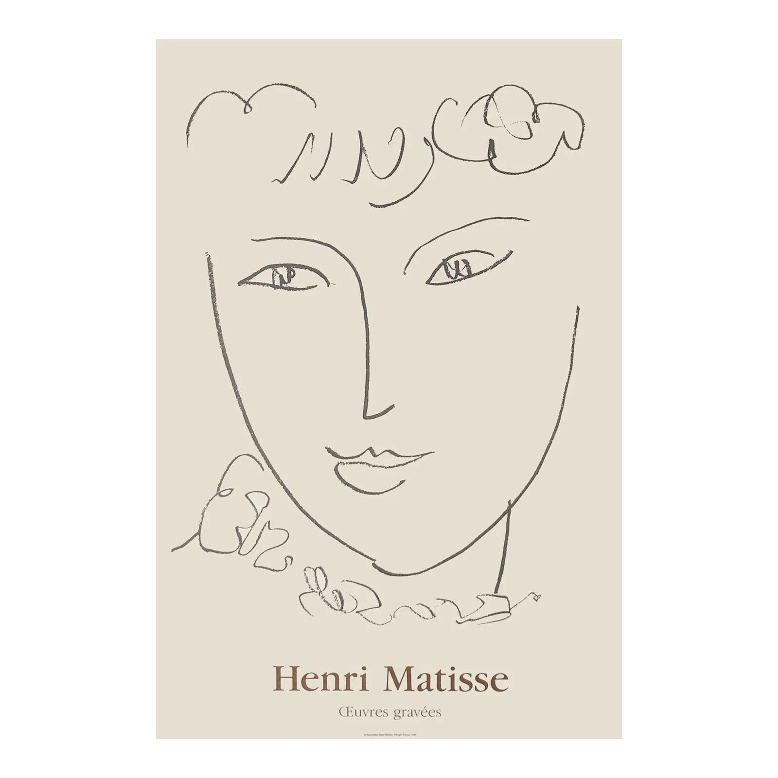 1999 Henri Matisse Oeuvres Gravées Portrait Poster