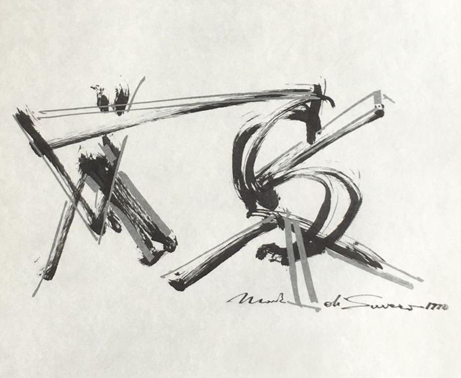 1990s Mark Di Suvero Galerie De France Poster photo furniture