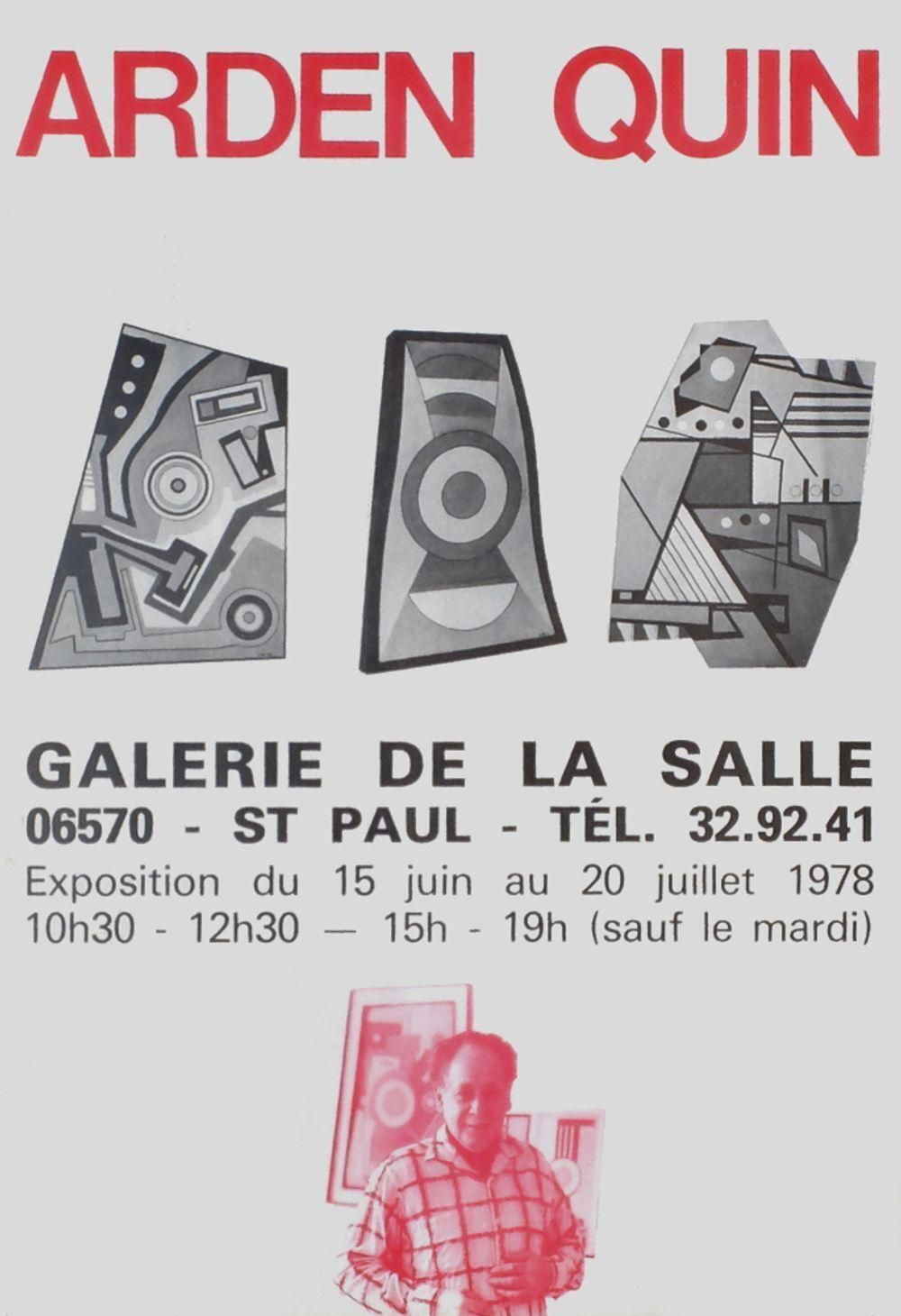1978 Carmelo Arden Quin Galerie De La Salle Exhibition Poster photo furniture