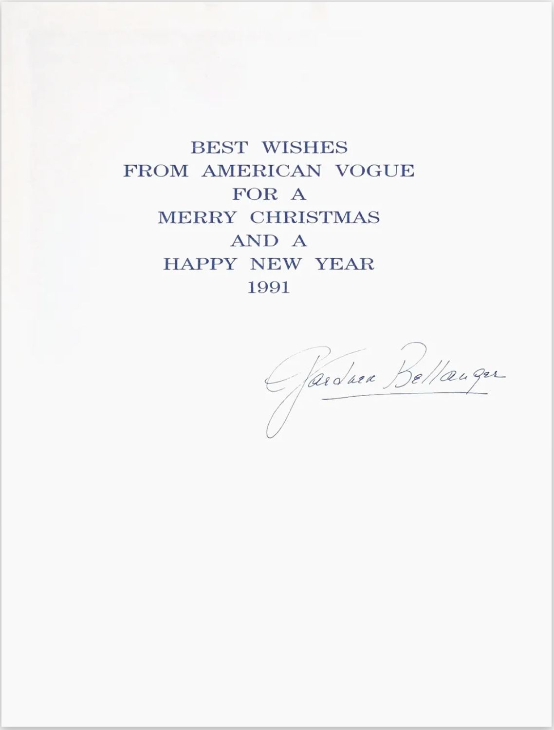 1991 American Vogue Best Wishes Screen Print photo furniture
