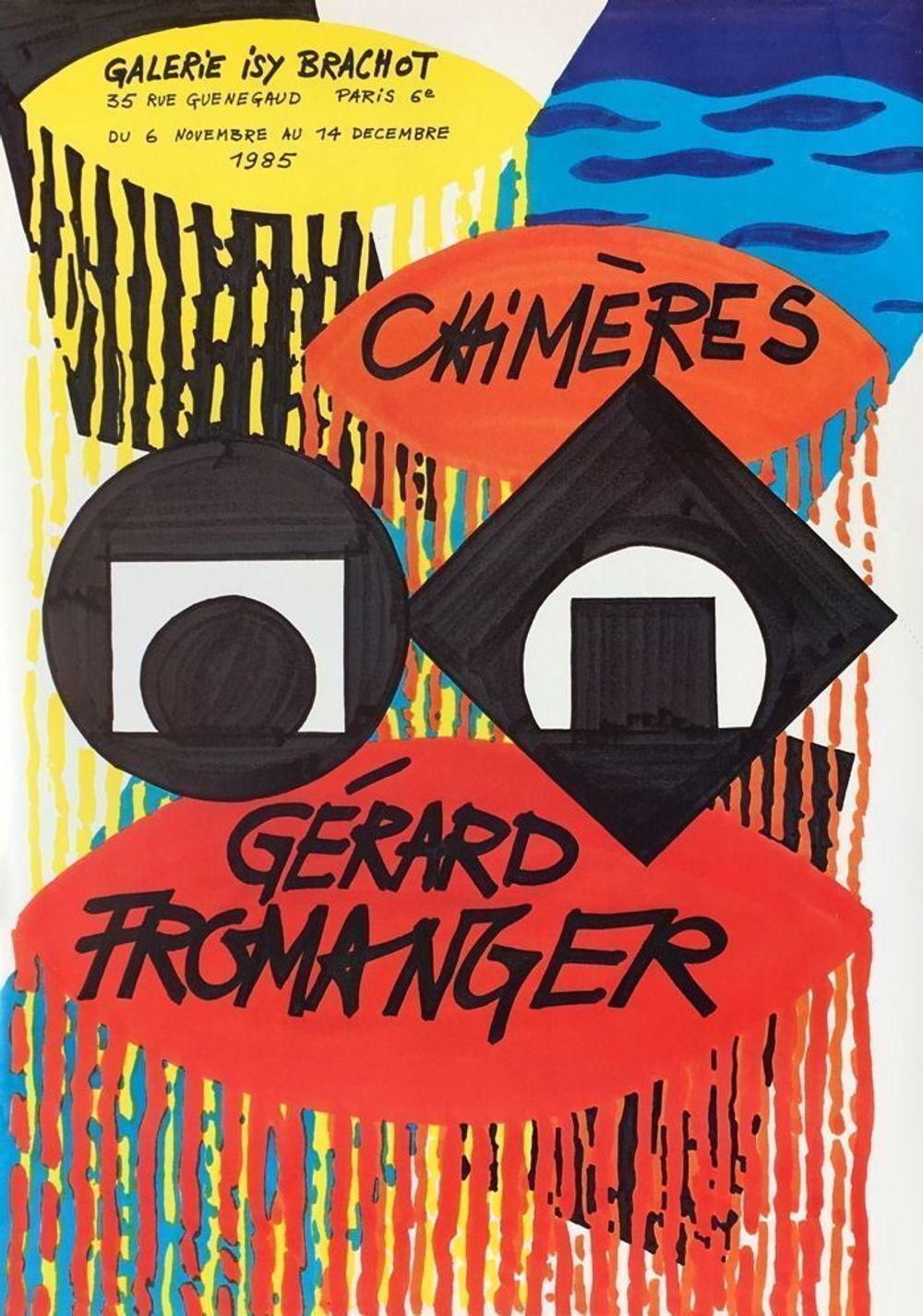 1985 Gérard Fromanger Chimères: Isy Brachot Gallery Poster photo furniture