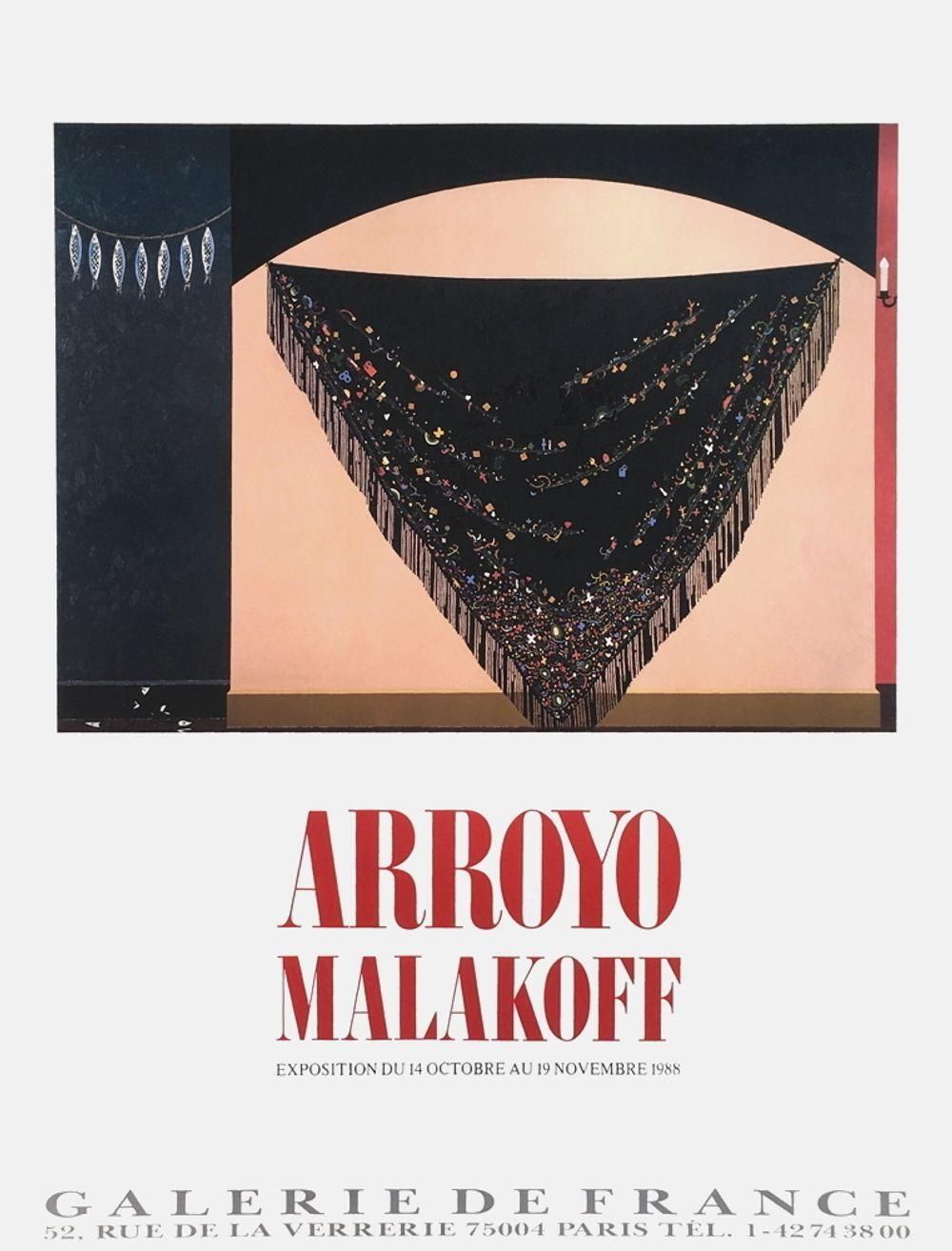 1988 Eduardo Arroyo Galerie De France Poster photo furniture