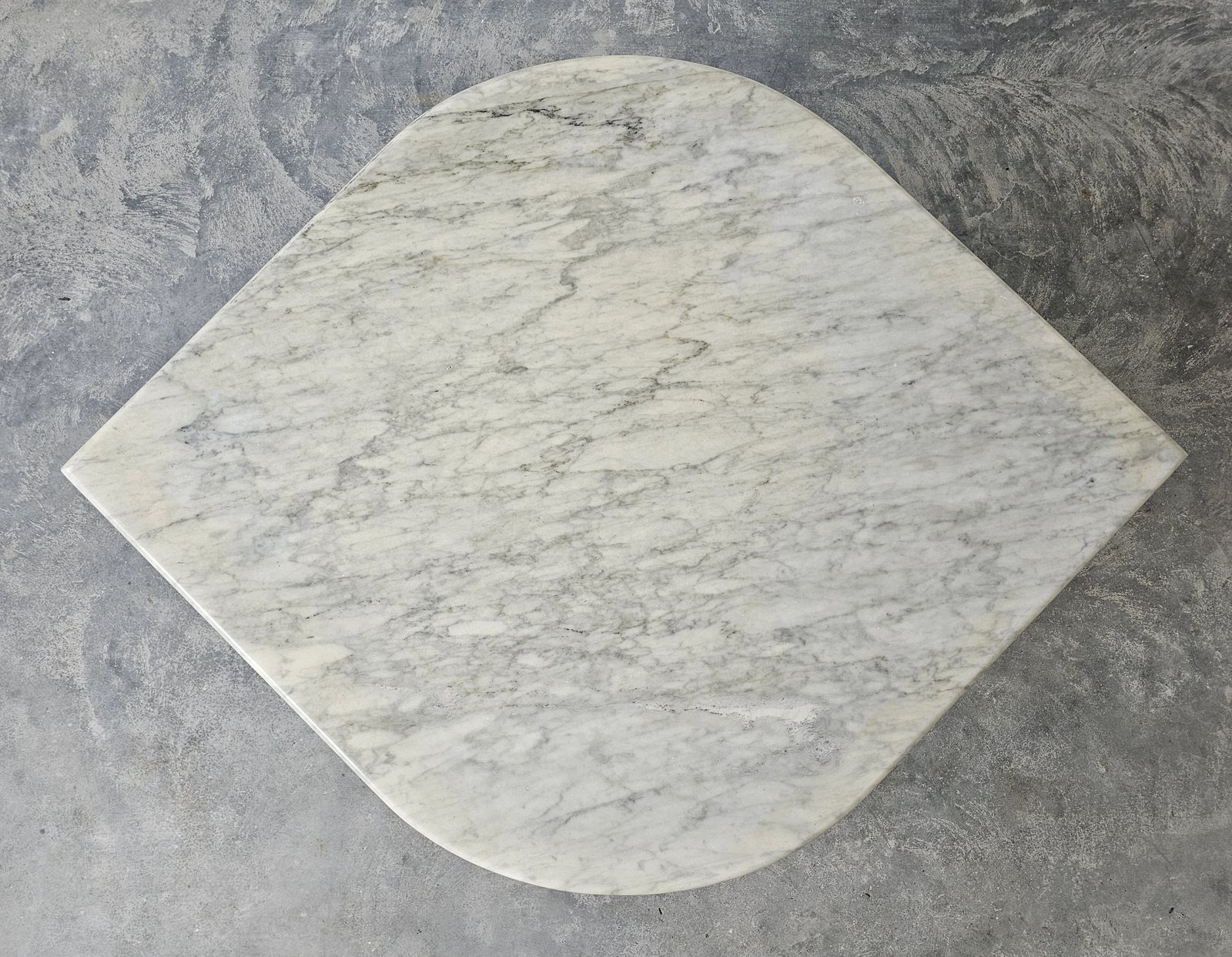 Postmodern Cat Eye Coffee Table Done In White Carrara Marble In Style Of Roche Bobois // Made In Italy In 1980s photo furniture
