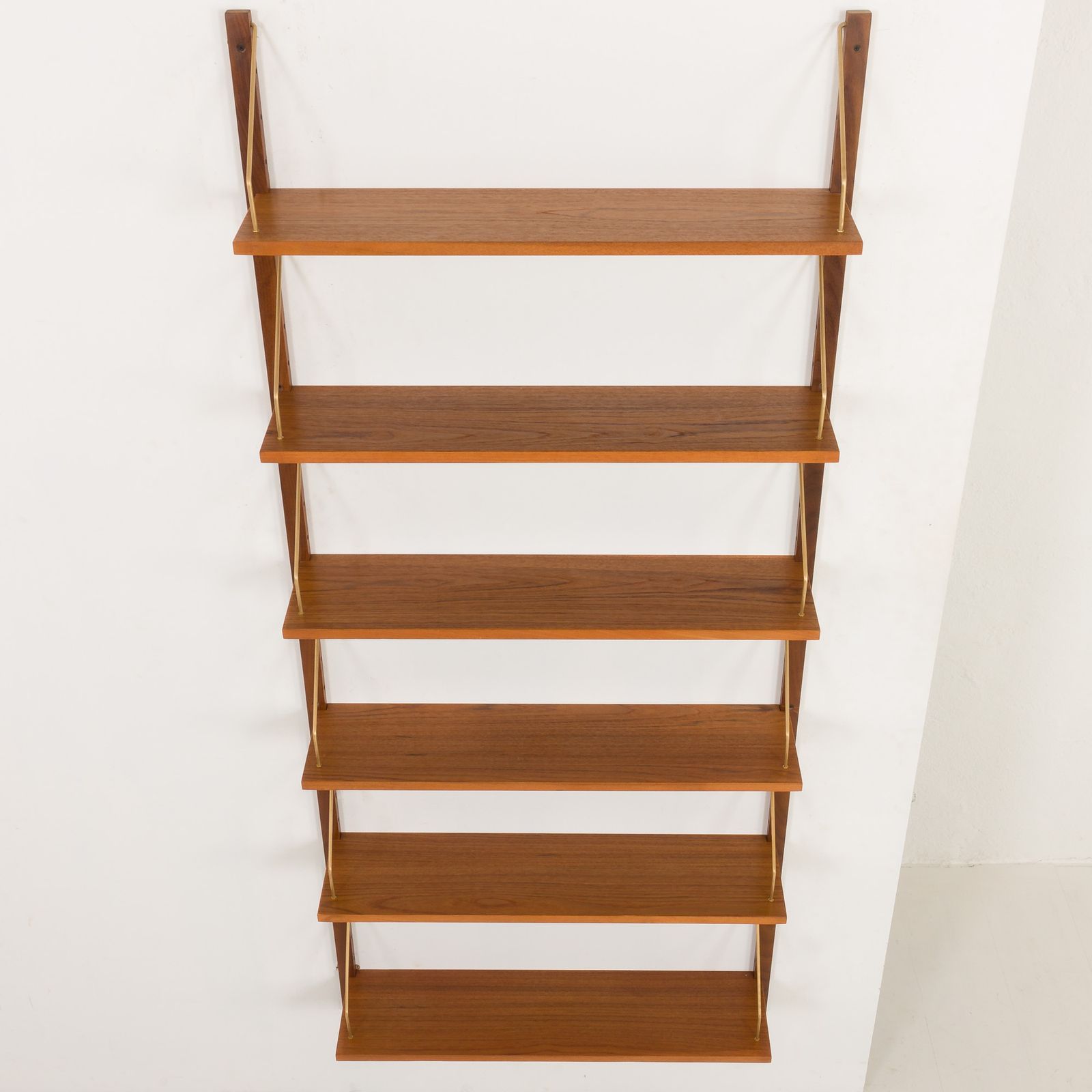 Set Of 6 Mid Century Modern Renovated Teak Shelves In The Style Of P. Cadovius, P. Sorensen photo 766.0