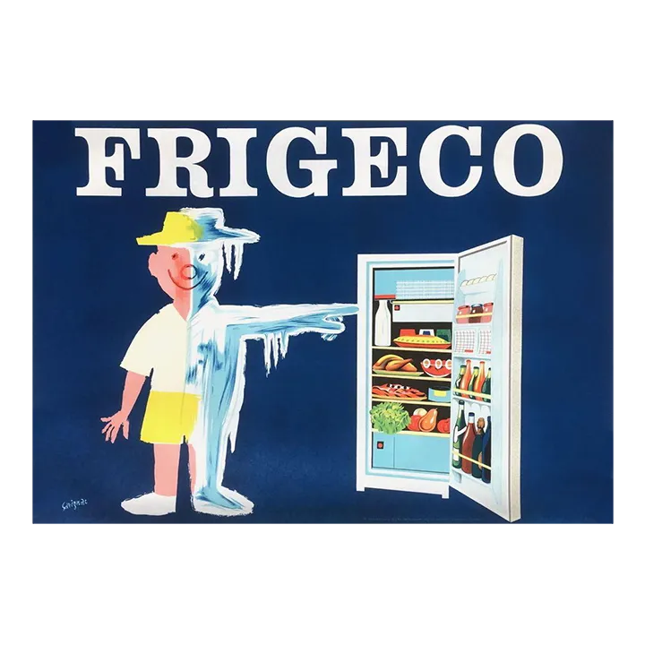 1980 Raymond Savignac Frigeco Poster Reissue