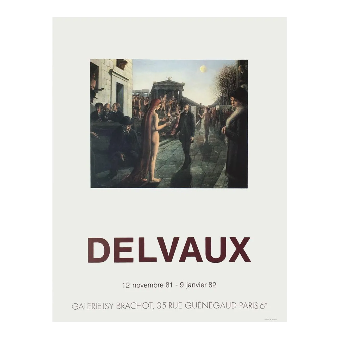 1981 Paul Delvaux Isy Brachot Gallery Poster