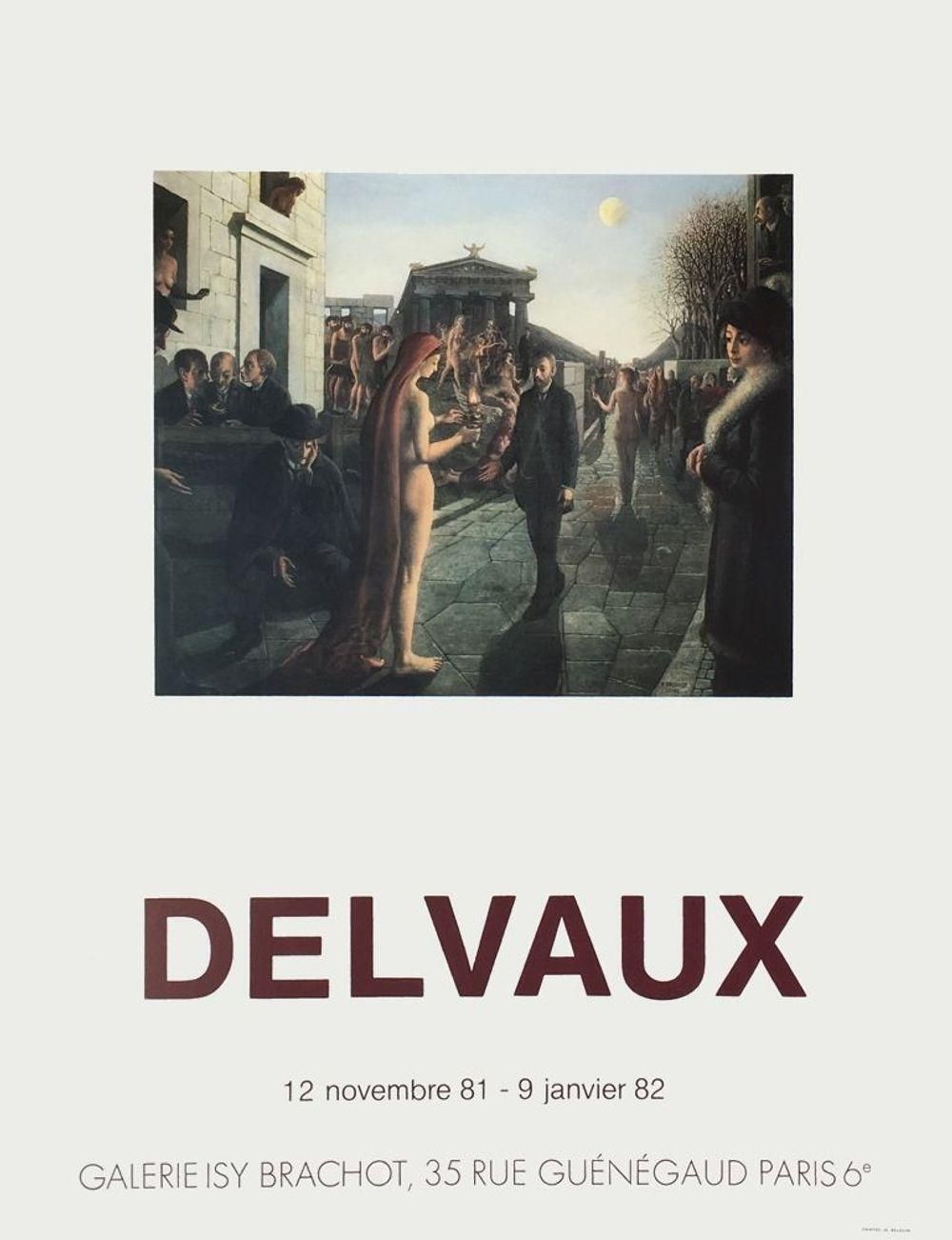 1981 Paul Delvaux Isy Brachot Gallery Poster photo furniture