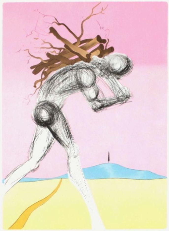 1970s Salvador Dali, Figueras Inauguracion Poster photo furniture