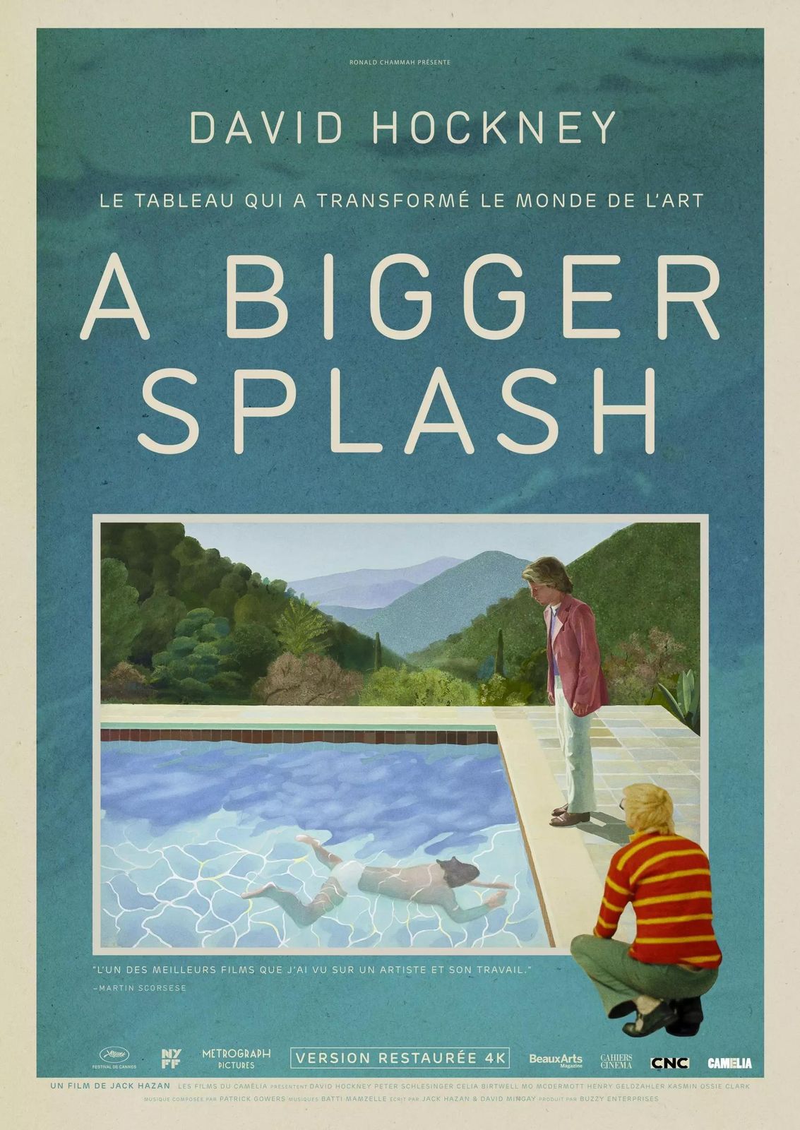 2021 David Hockney A Bigger Splash Movie Reissue Poster photo furniture