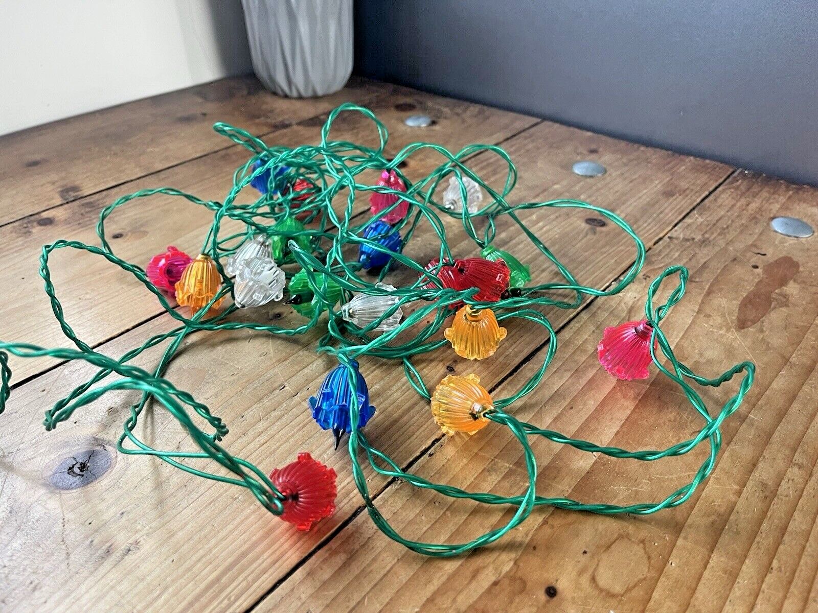Rare Set Of 20 Vintage Pifco Treasure Fairy Lights Set 1236 70's Tree Decoration photo vinterior